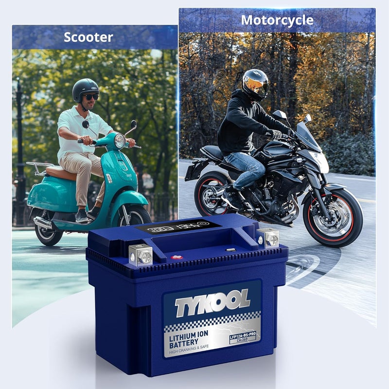 TYKOOL YT12A-BS 360CCA,3X Cranking Amps,5X Life,High Performance LiFePO4 Lithium Motorcycle Battery,Fits for 1000cc Aprillia and Suzuki,Husqvarna 701 Vitpilen,KTM Adventure and Duke - Image 5